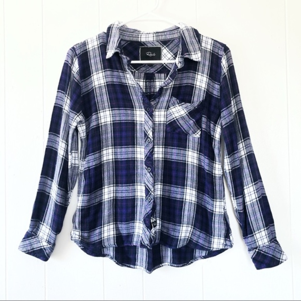 Rails Blue Purple & Pink Plaid Flannel
